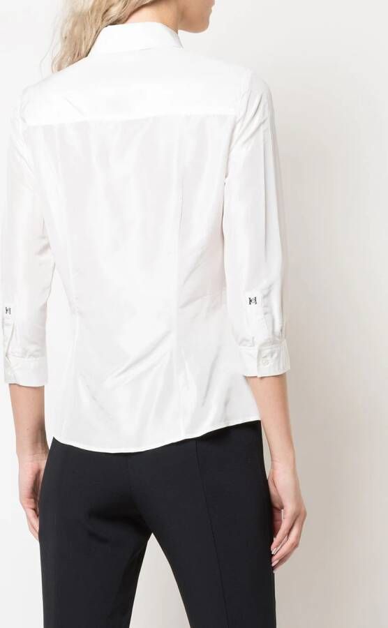 Carolina Herrera Shirt met cropped mouwen Wit