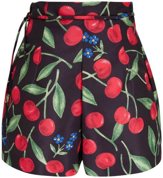 Carolina Herrera Shorts met gestrikte taille Zwart