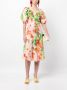 Carolina Herrera Midi-jurk met tropische print Roze - Thumbnail 2