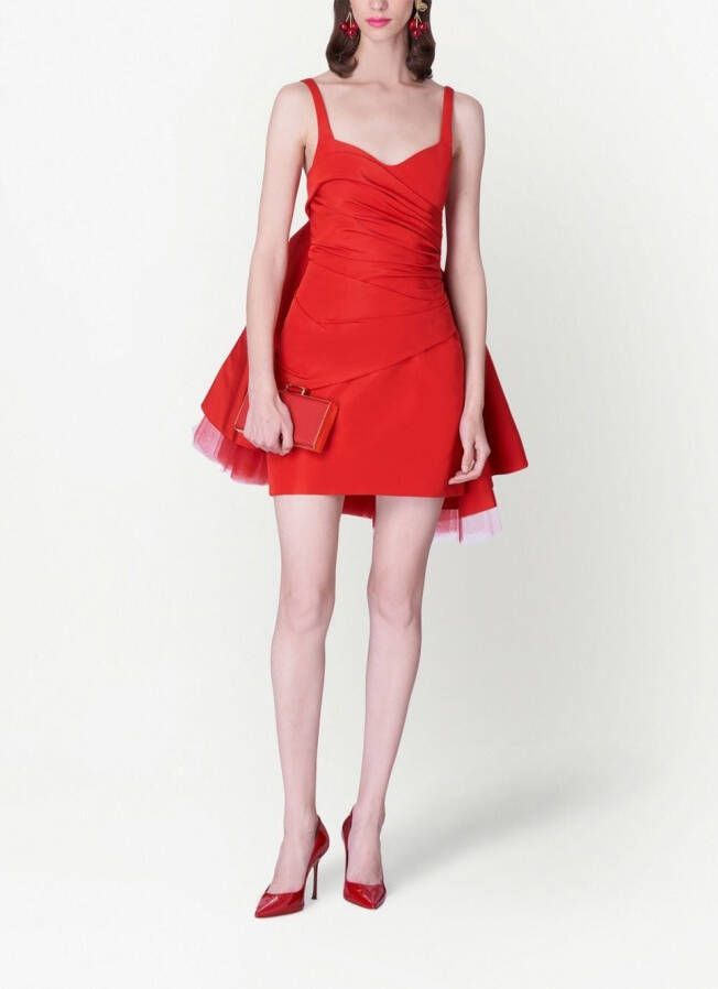 Carolina Herrera Mouwloze mini-jurk Rood