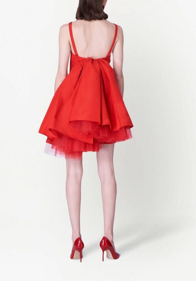 Carolina Herrera Mouwloze mini-jurk Rood