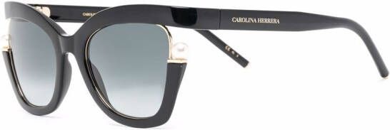 Carolina Herrera Zonnebril met oversized montuur Zwart