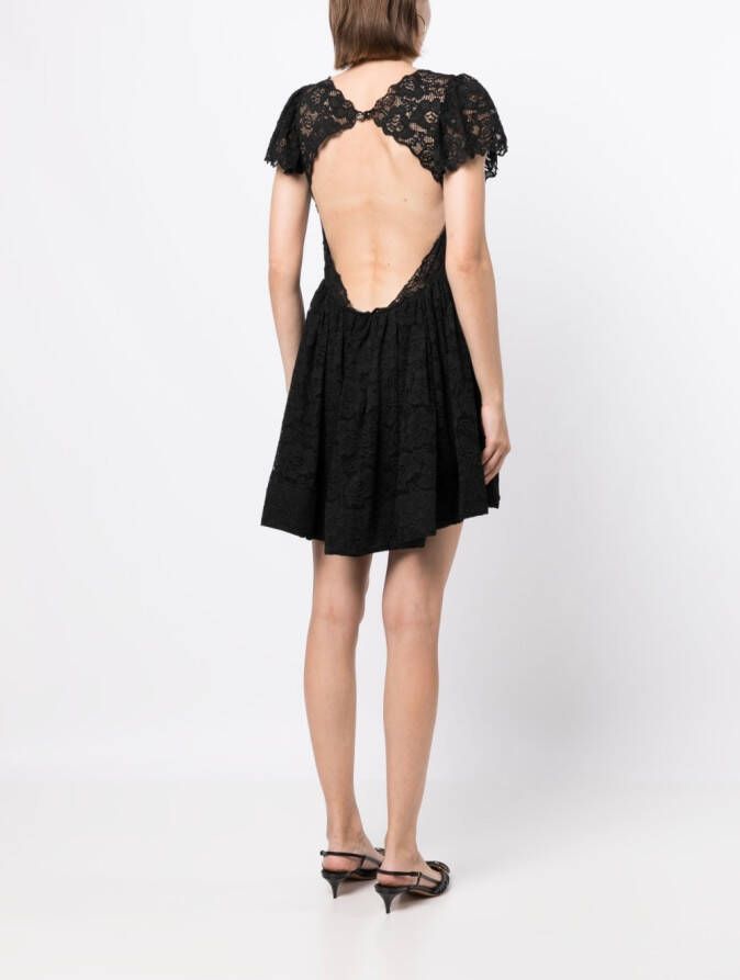 Caroline Constas Mini-jurk met kant Zwart