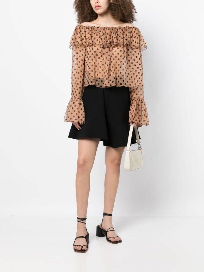 Caroline Constas Blouse met stippen Bruin