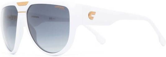 Carrera Flaglab 13 zonnebril met oversized montuur Wit