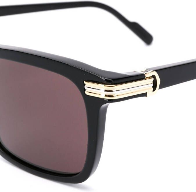 Cartier Eyewear C de Cartier zonnebril met rechthoekig montuur Zwart