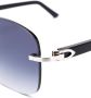 Cartier Eyewear C Décor zonnebril met rechthoekig montuur Blauw - Thumbnail 3