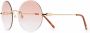 Cartier Eyewear C Décor zonnebril met rond montuur Goud - Thumbnail 2