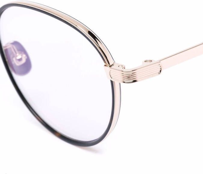 Cartier Eyewear CT0250S zonnebril met rond montuur Goud