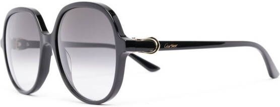 Cartier Eyewear CT0350S zonnebril met oversized montuur Zwart