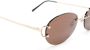 Cartier Eyewear Zonnebril met ovalen montuur Goud - Thumbnail 3