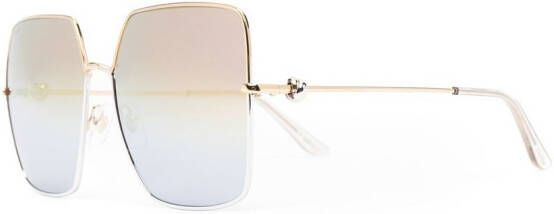 Cartier Eyewear Zonnebril met oversized montuur Goud