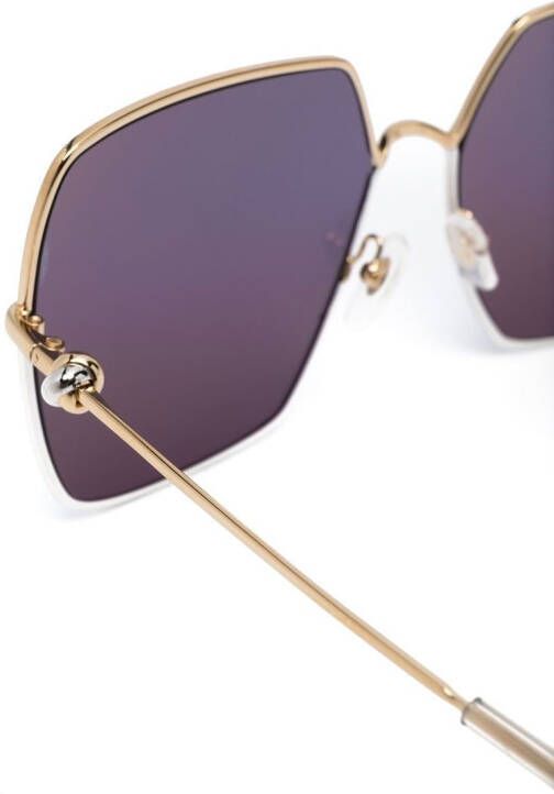 Cartier Eyewear Zonnebril met oversized montuur Goud