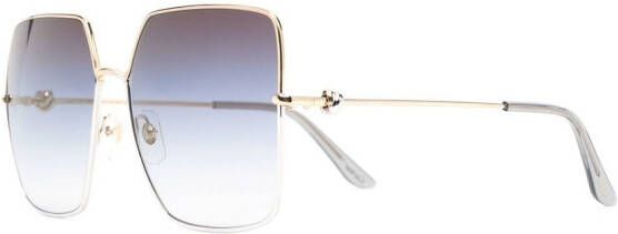 Cartier Eyewear Zonnebril met oversized montuur Goud