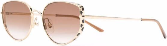 Cartier Eyewear Panthère de Cartier zonnebril met cat-eye montuur Goud