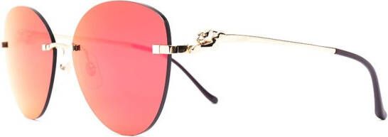 Cartier Eyewear Panthère zonnebril zonder montuur Rood