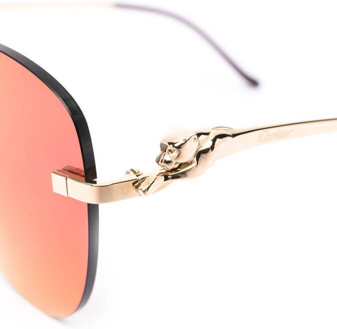 Cartier Eyewear Panthère zonnebril zonder montuur Rood