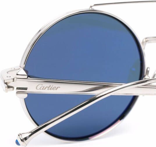 Cartier Eyewear Pasha zonnebril met rond montuur Zilver