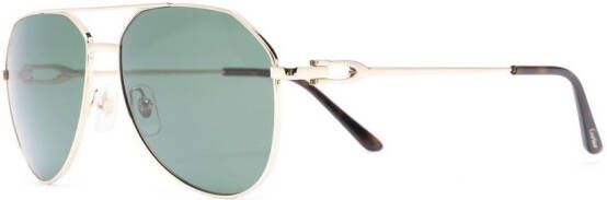 Cartier Eyewear Zonnebril met piloten montuur Goud