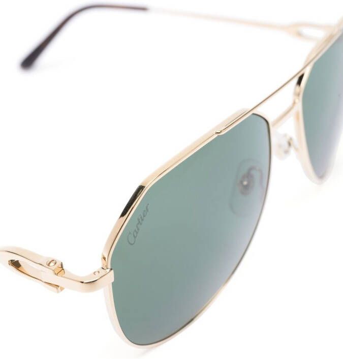 Cartier Eyewear Zonnebril met piloten montuur Goud