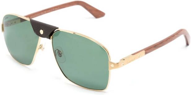 Cartier Eyewear Zonnebril met piloten montuur Goud