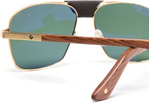 Cartier Eyewear Zonnebril met piloten montuur Goud