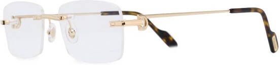 Cartier Eyewear Première de Cartier zonnebril met rechthoekig montuur Wit