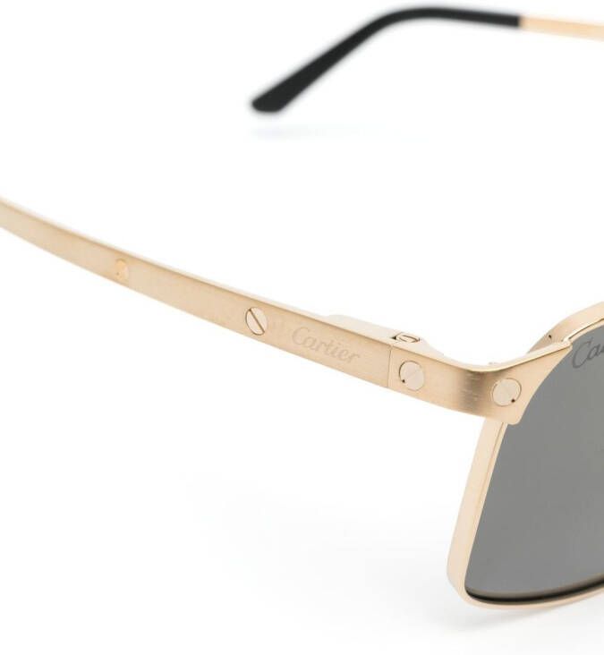 Cartier Eyewear Santos de Cartier zonnebril Goud