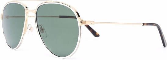 Cartier Eyewear Santos de Cartier zonnebril met piloten montuur Goud