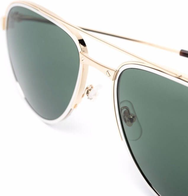 Cartier Eyewear Santos de Cartier zonnebril met piloten montuur Goud