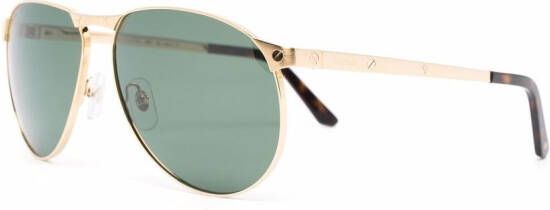 Cartier Eyewear Santos de Cartier zonnebril met piloten montuur Goud