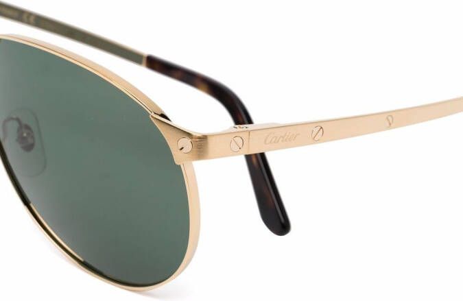 Cartier Eyewear Santos de Cartier zonnebril met piloten montuur Goud
