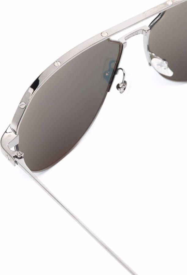 Cartier Eyewear Santos de Cartier zonnebril met piloten montuur Zilver