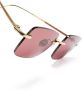 Cartier Eyewear Signature C de Cartier Precious zonnebril met rechthoekig montuur Goud - Thumbnail 3
