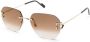 Cartier Eyewear Zonnebril met vierkant montuur Goud - Thumbnail 2