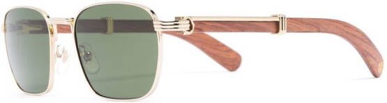 Cartier Eyewear Zonnebril met vierkant montuur Goud