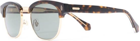 Cartier Eyewear Zonnebril met schildpadschild design Bruin