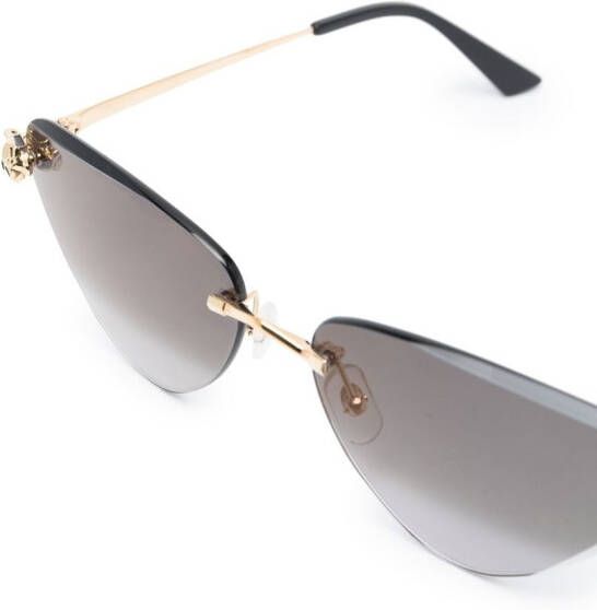 Cartier Eyewear Zonnebril met cat-eye montuur Zwart