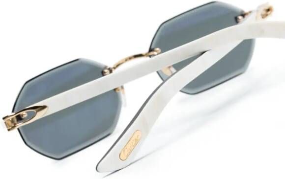 Cartier Eyewear Zonnebril met geometrisch montuur Beige