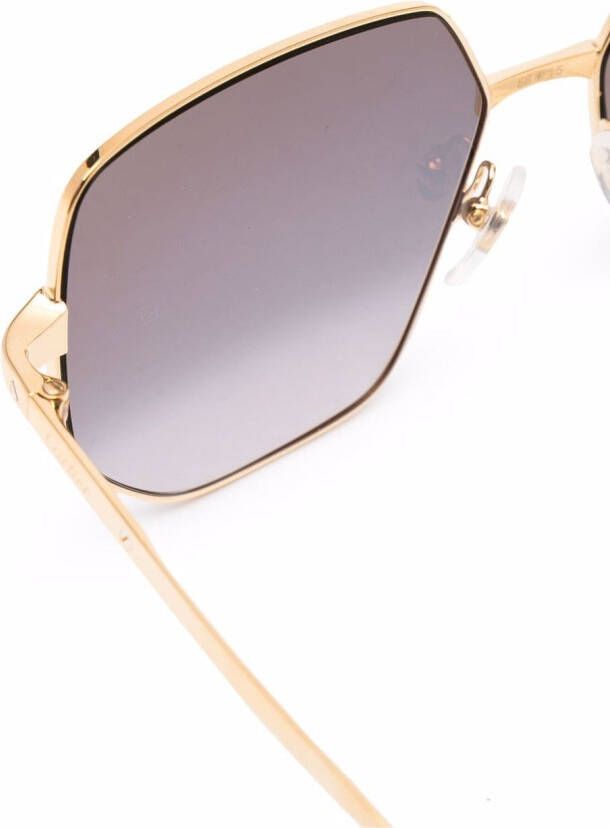 Cartier Eyewear Zonnebril met geometrisch montuur Goud