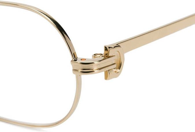 Cartier Eyewear zonnebril met klein rond montuur Goud