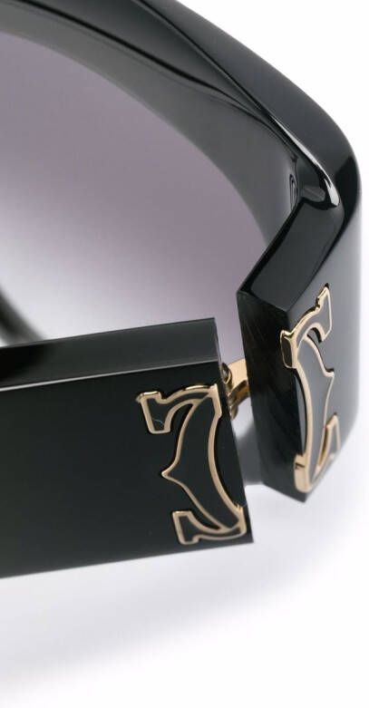 Cartier Eyewear Zonnebril met logoplakkaat Zwart