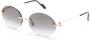 Cartier Eyewear Zonnebril met ovalen montuur Goud - Thumbnail 2