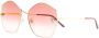 Cartier Eyewear Zonnebril met oversized montuur Goud - Thumbnail 2
