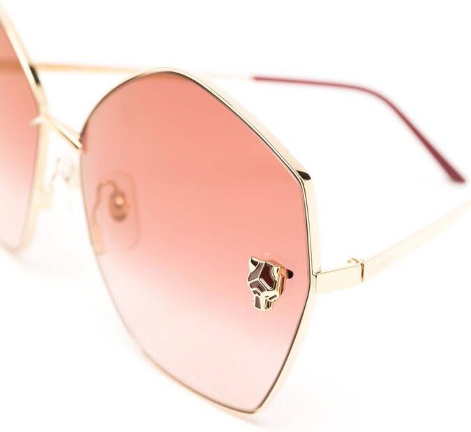 Cartier Eyewear Zonnebril met oversized montuur Goud