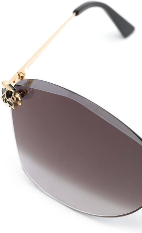Cartier Eyewear Zonnebril met oversized montuur Goud