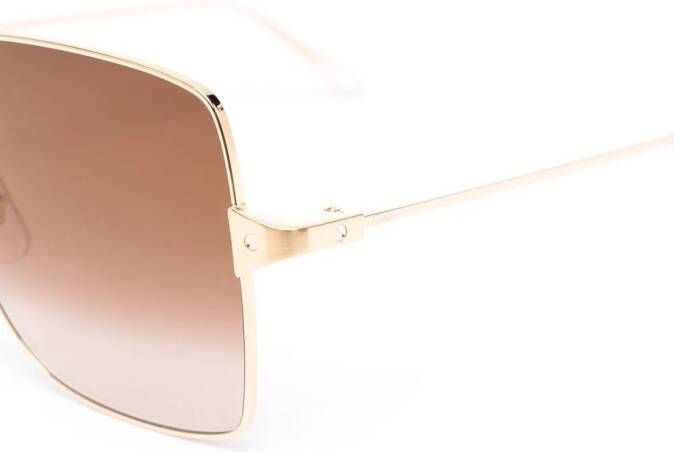 Cartier Eyewear Zonnebril met oversized montuur Goud