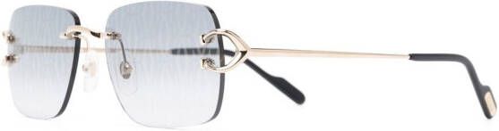 Cartier Eyewear Zonnebril met patroon Goud