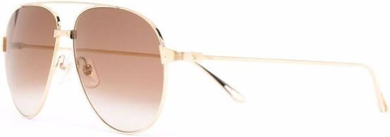 Cartier Eyewear Zonnebril met piloten montuur Goud