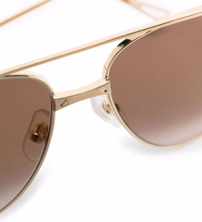 Cartier Eyewear Zonnebril met piloten montuur Goud